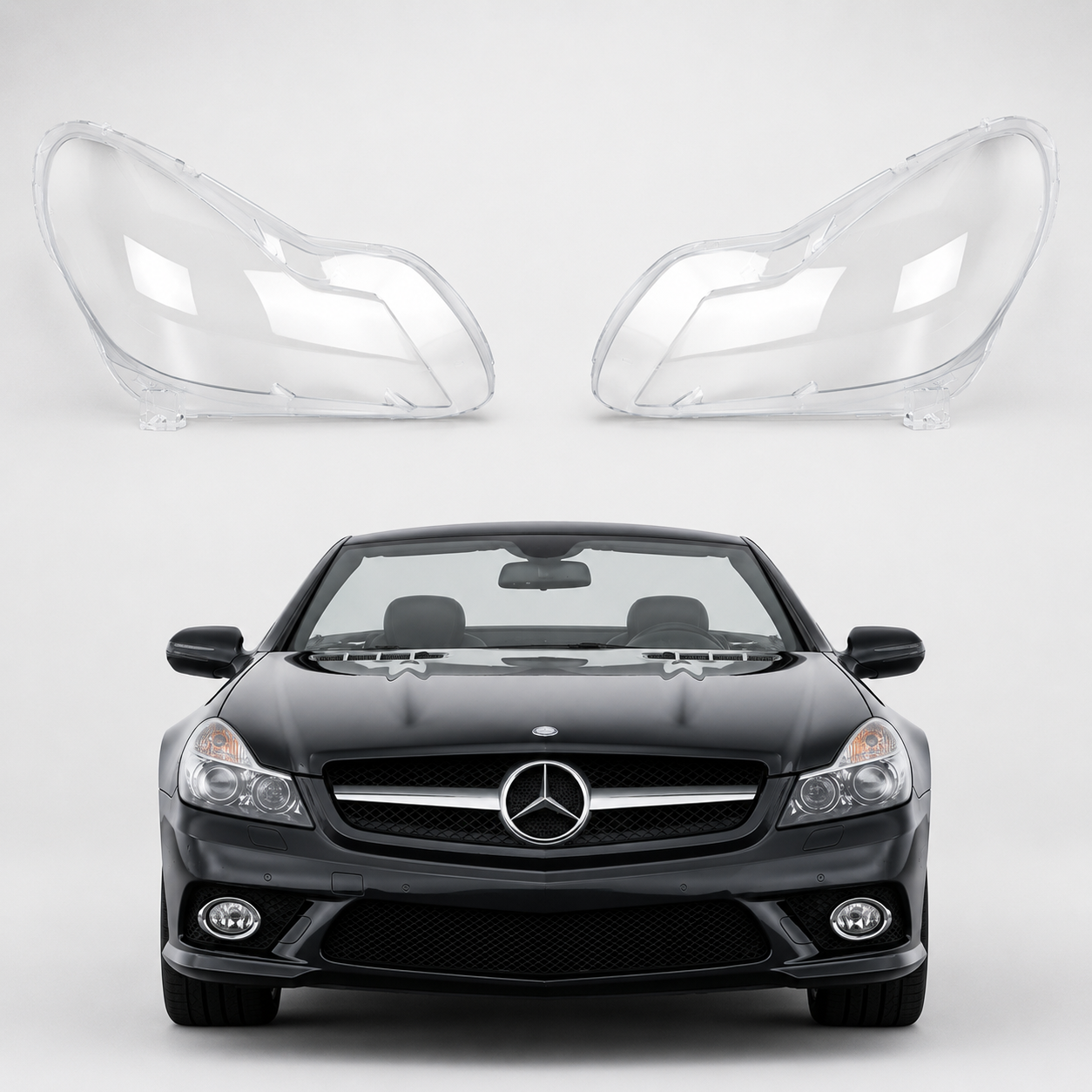 Mercedes-Benz SL R230 Facelift 2008-2012 frontlykt-glass - Lyshelten.no