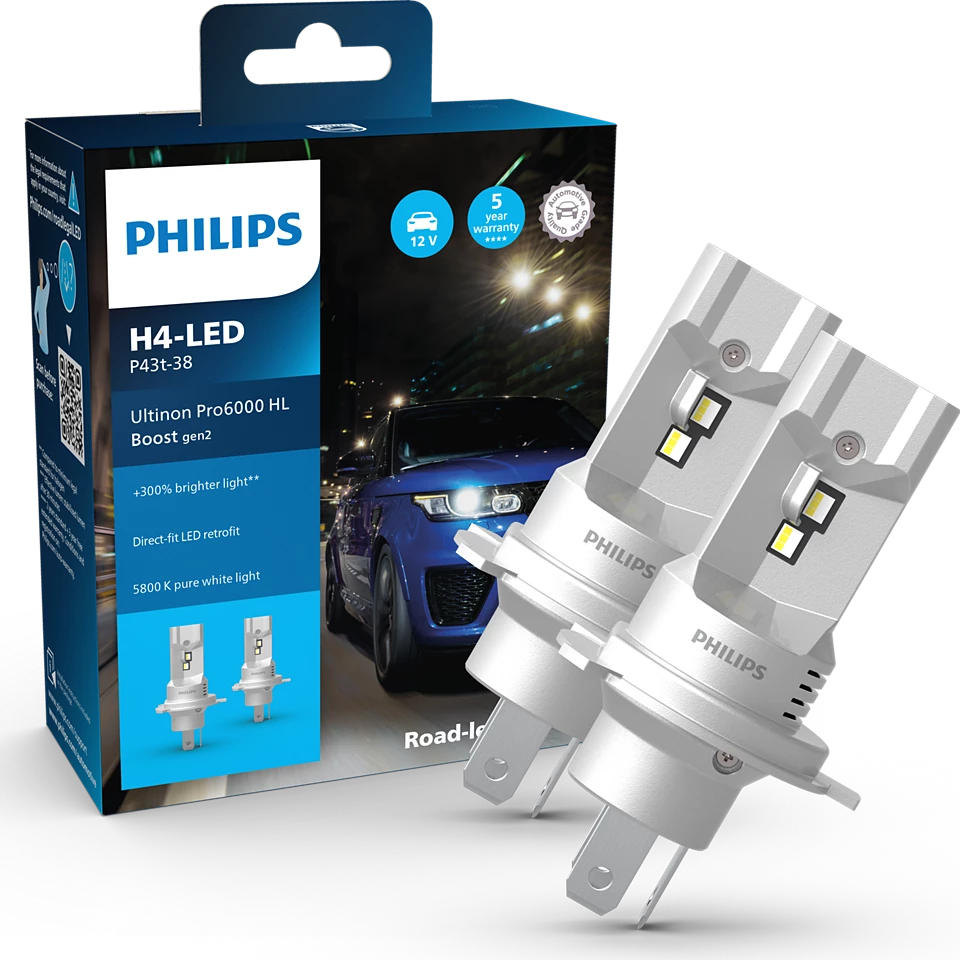 H4 LED Philips Ultinon Pro6000 Boost Gen2