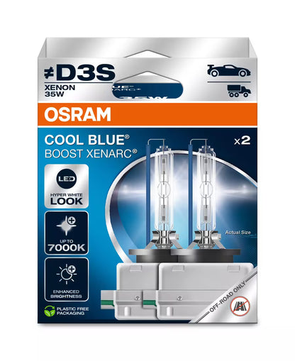 D3s OSRAM XENARC Cool Blue Boost CBB Xenonpærer (Sett)