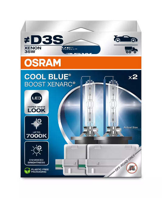 D3s OSRAM XENARC Cool Blue Boost CBB Xenonpærer (Sett)