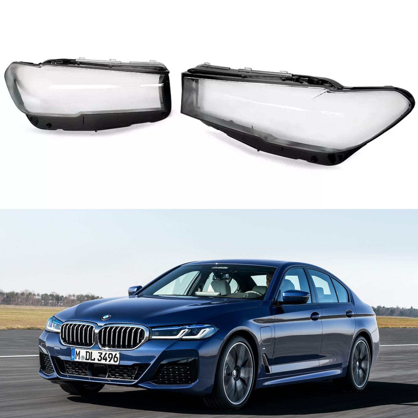 BMW G30/G31 2020-2024 frontlykt-glass