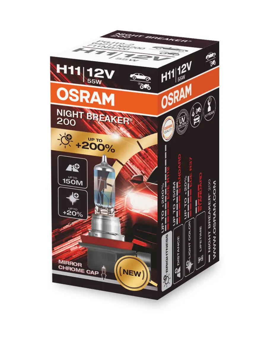H11: Osram Night breaker 200 Lyshelten.no