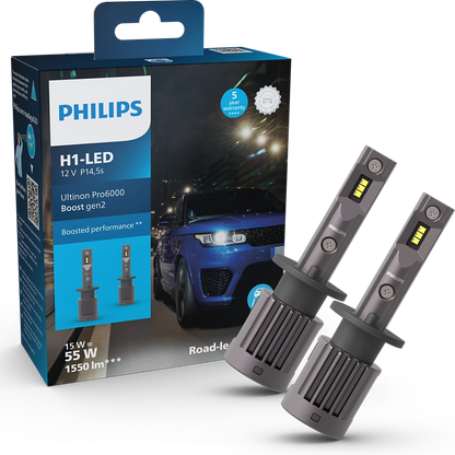 H1 Philips Ultinon Pro6000 Boost Gen2 +450% - Lyshelten.no