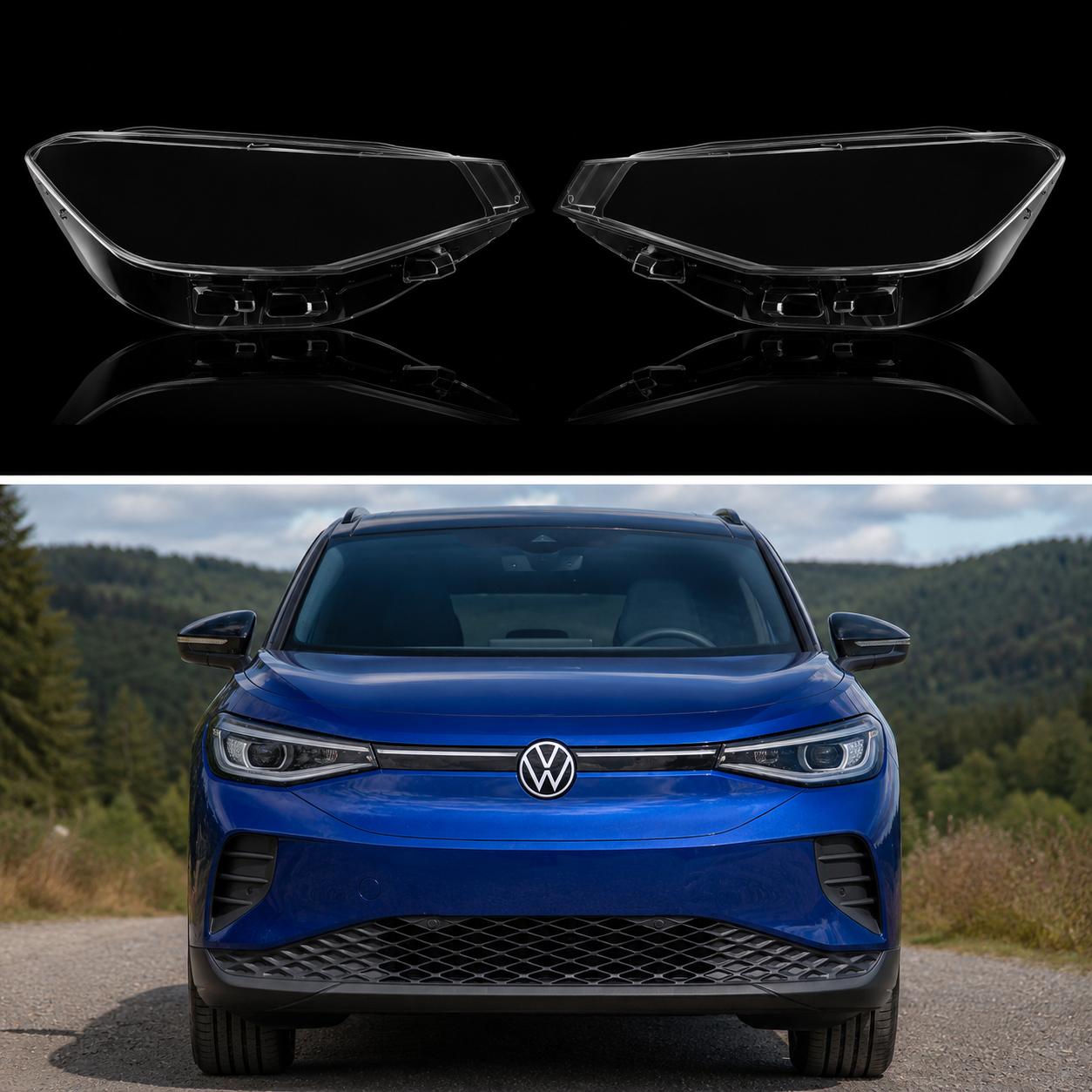 VW ID.4 2020-2026 frontlykt-glass - Lyshelten.no
