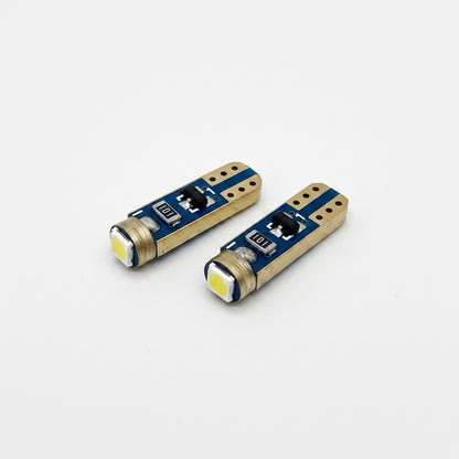 2 stk. T5 3W LED pærer med støtte for Canbus