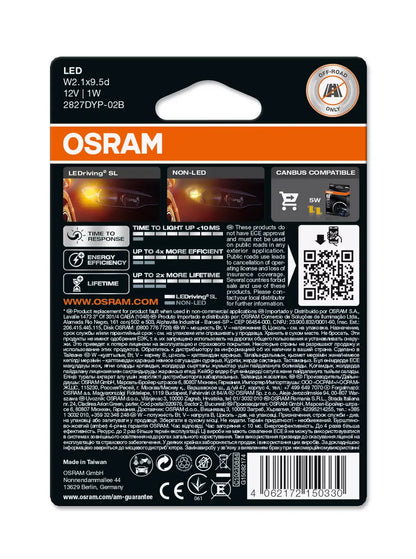 Osram LEDriving SL W5W YELLOW LED pærer - Lyshelten.no