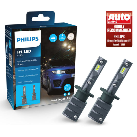 H1 LED Philips Ultinon Pro6000 Boost - Lyshelten.no