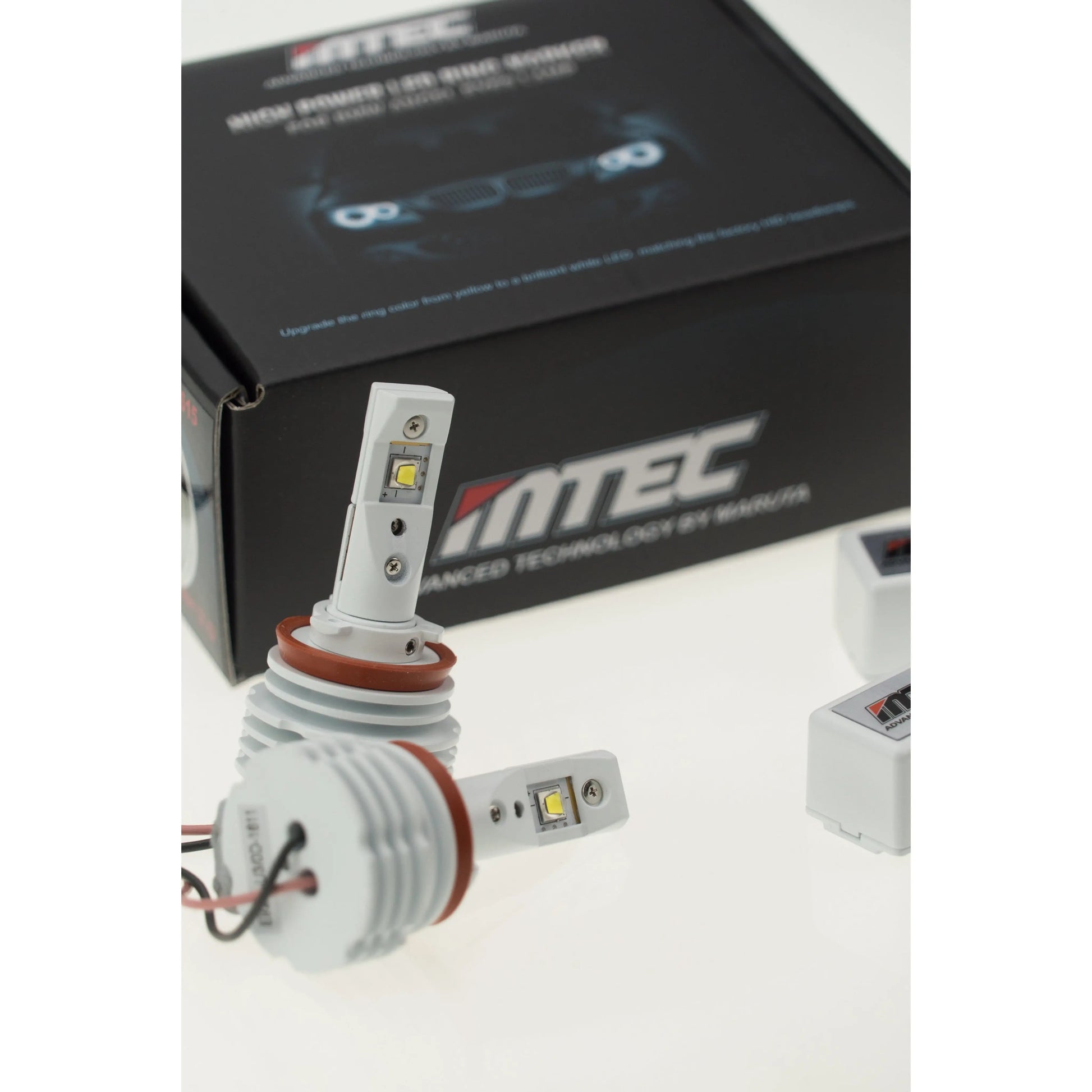 MTEC Maruta LED ANGEL EYES LYSPÆRER FOR BMW H8 V4.0, E82 E90 E92 E70 E71  E63 (Sett) - Lyshelten.no