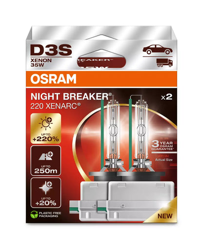 D3s Osram Night Breaker Xenarc 220 XNB Xenonpærer - Lyshelten.no