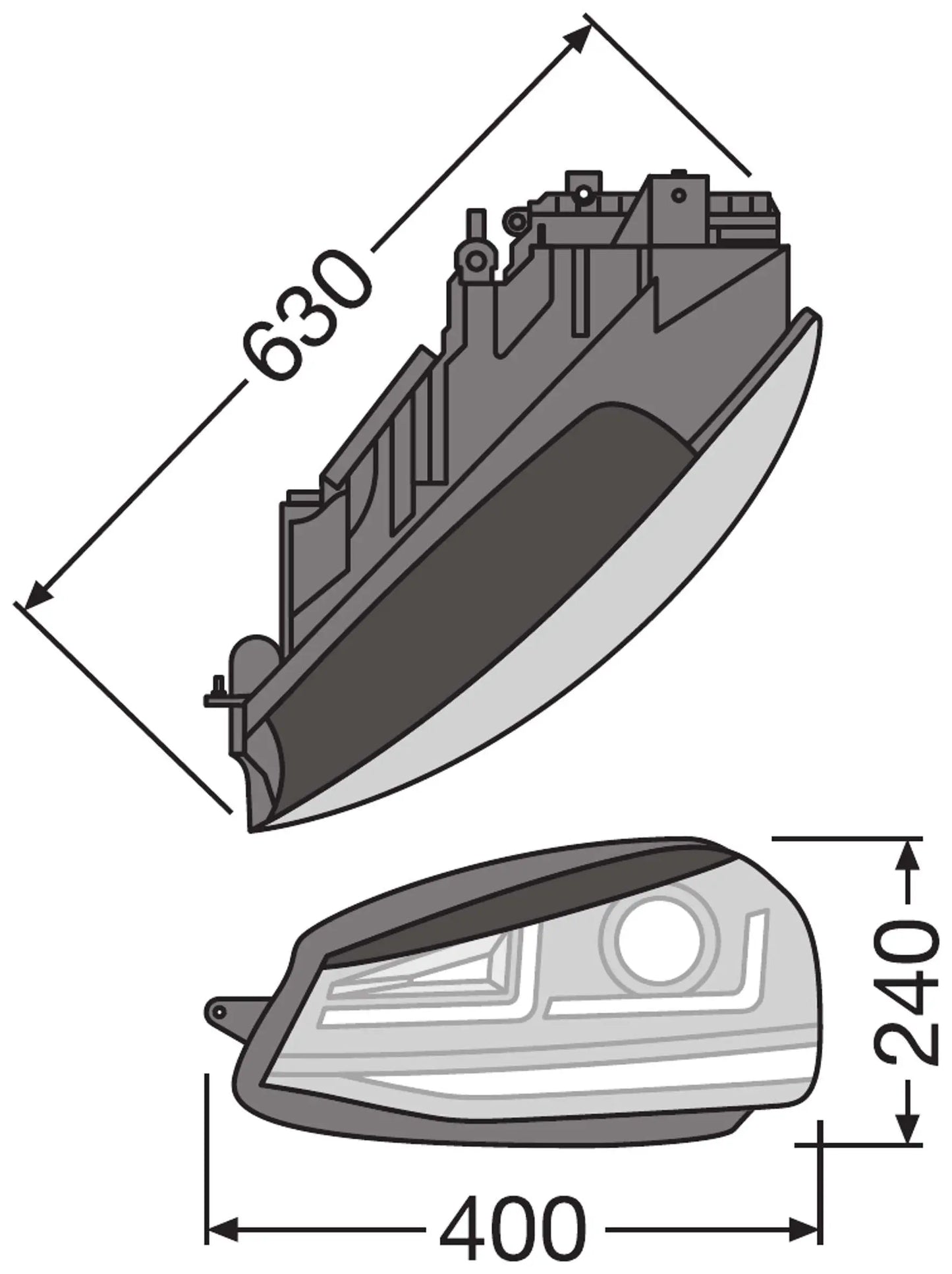 OSRAM LEDriving Golf (MK7) VII LED-frontlykter, GTI, Black og Chrome Edition erstatning for halogen (Bestillingsvare) - Lyshelten.no