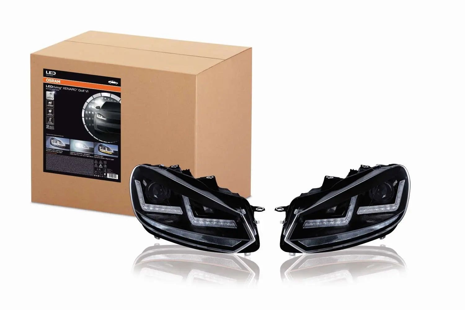 OSRAM LEDriving XENARC frontlykter GTI, Black og Chrome Edition erstatning for halogen (Bestillingsvare) - Lyshelten.no