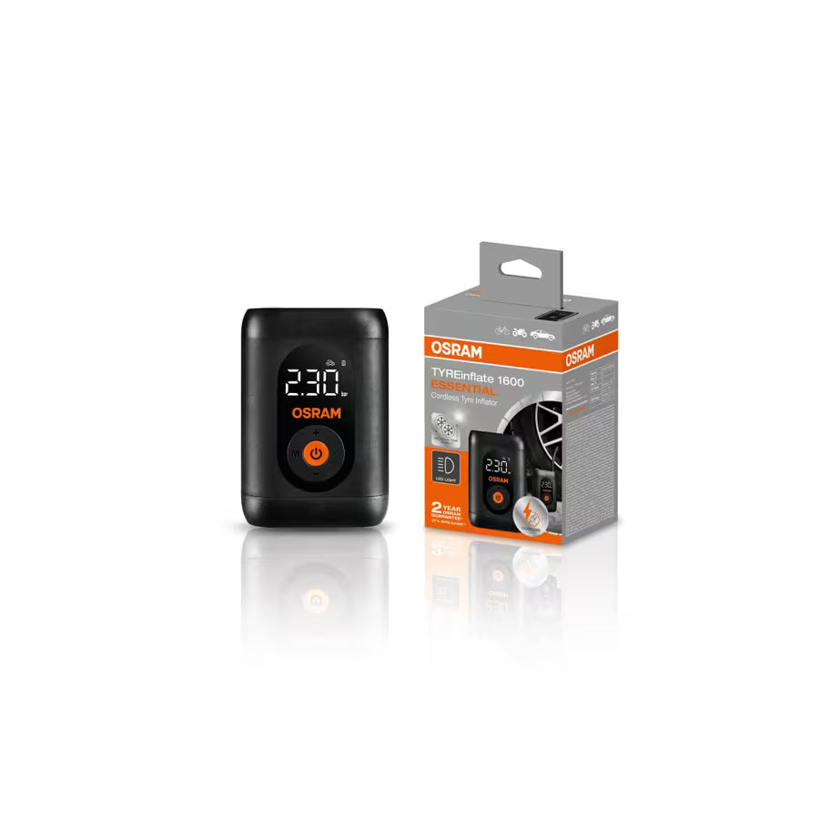 Osram TYREinflate 1600 Essential – Trådløs dekkpumpe med LED-lys