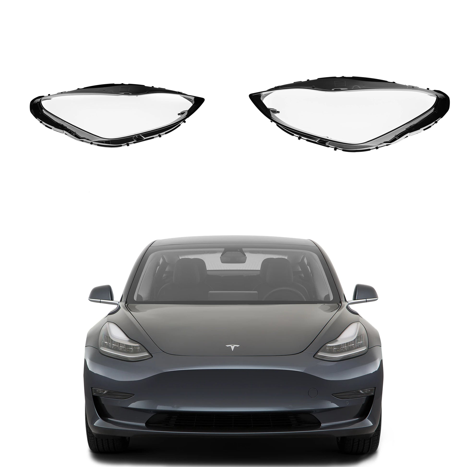 Tesla Model 3 / Model Y 2016-2019 frontlykt-glass - Lyshelten.no