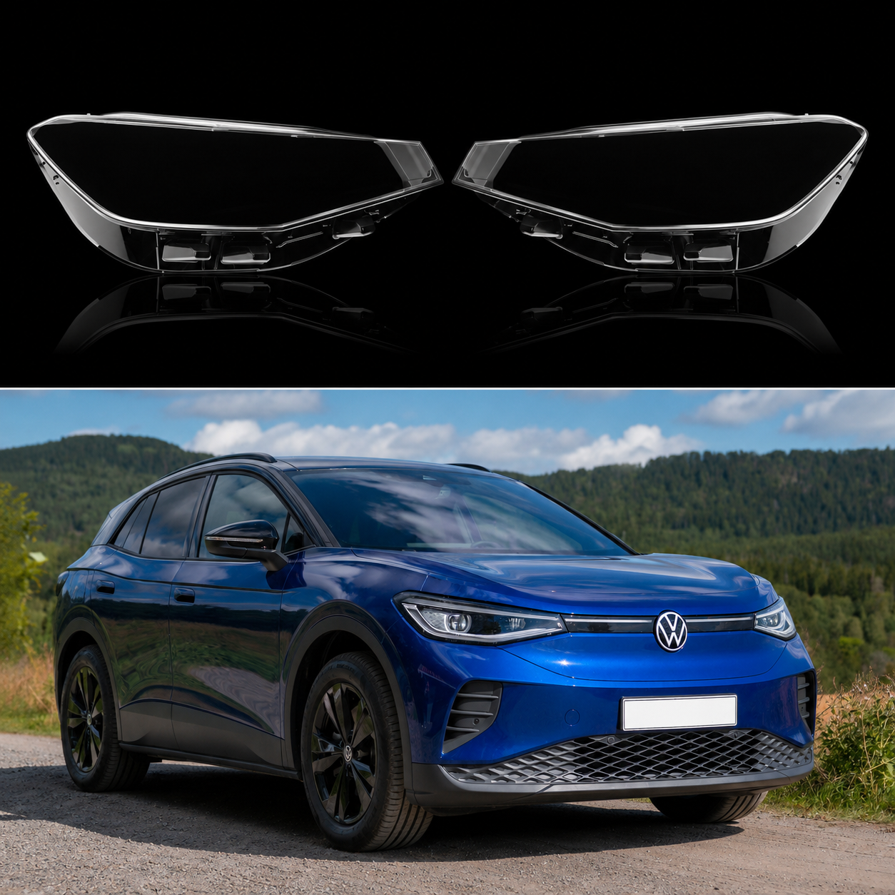 VW ID.4 2020-2026 frontlykt-glass - Lyshelten.no